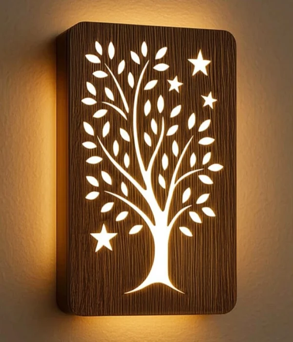 Tree & Stars LED Wall Art