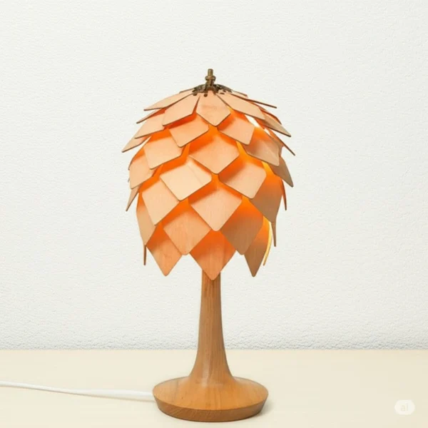 IMG-20250817-WA0001 Sculptural Pine Wood Lamp